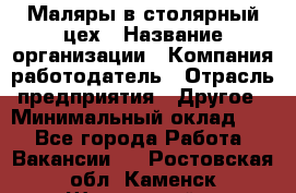 Маляры в столярный цех › Название организации ­ Компания-работодатель › Отрасль предприятия ­ Другое › Минимальный оклад ­ 1 - Все города Работа » Вакансии   . Ростовская обл.,Каменск-Шахтинский г.